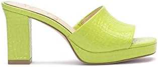 Jessica Simpson Women's Elyzza Slip On Platform Sandal Heeled, Lime, 10 | Image 5