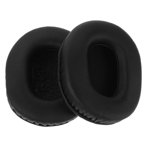 2 Piezas Cubiertas Ovaladas de Espuma para Auriculares, Reemplazo de Almohadillas para Auriculares y Headsets de Oficina, Resistentes al Sudor, Protector de Almohadillas, Negro 100x80mm para Uso Prolongado miniatura 1