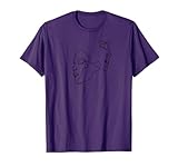 Artsy Line Faces Abstract Aesthetic Art T-Shirt
