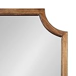 Kate and Laurel Hogan Farmhouse Wood Framed Wall Mirror, 24 x 36, Rustic Brown, Modern Wall Accent with Scalloped Corners - Image 5