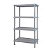 Quantum Storage Systems QP215462VS-4 Millenia Shelving Unit, 54" W x 21" D x 62" H, 2000 lbs Capacity, Polypropylene/ABS, Gray, NSF