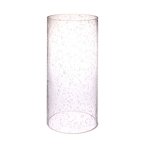 TLLAMP Large Size Bubble Straight Cylinder, Bubble Glass Cylinder Open Both Ends, Open Ended Bubble, Glass Lamp Shade Replacement 5x16 Multiple Specifications