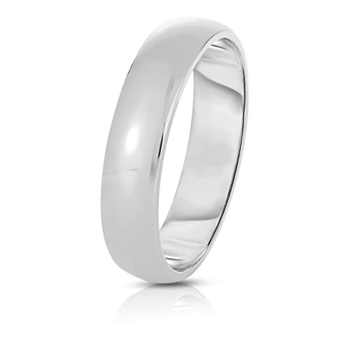 Floreo 14k Yellow Gold or White Gold 4mm Lite Comfort Fit Wedding Band, Sizes 5-12