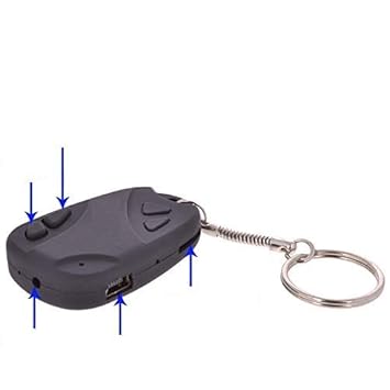 M S TECH Keychain Camera with Hidden Audio /Video Recording Support (A) 32GB Memory