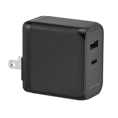O[nEX USB-AC[d 2|[g 65W Type-C Type-A ACA_v^\ }[d PDΉ PSE AC[d ubN GH-ACU2GD-BK