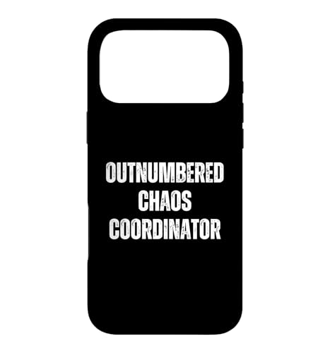 Outnumbered Chaos Coordinator Mom Life Funny Parenting �X�}�z�P�[�X iPhone 17 Pro Max �p