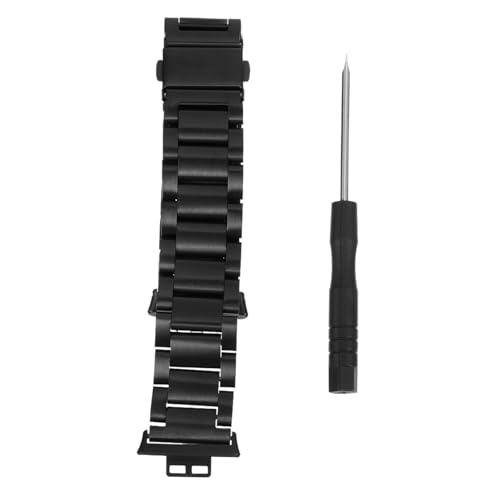Correa de reloj de acero inoxidable de tres cuentas compatible con Watch Fit