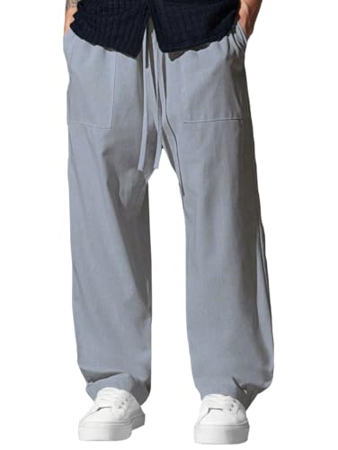 Pantalon en lin homme CB-COLEBROOK coupe droite premium pour un été élégant
