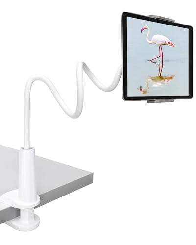 Zoeley Tablet Halter, Schwanenhals Tablet Halterung Verstellbarer Arm Flexibler Multi Angle Lazy Handyhalter (Weiß),4,4-10.6 Zoll Geräte Zoeley Tablet Halter, Schwanenhals Tablet Halterung Verstellbarer Arm Flexibler Multi Angle Lazy Handyhalter (Weiß),4,4-10.6 Zoll Geräte