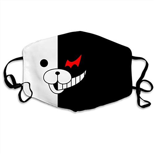 3D Print Da-n-G-an-ron-pa Mo-no-kuma Hip Hop Face Cover, Role-playing Japanese Anime Cartoon Style Face Cover, Washable And Reusable For Running And Cycling Mouth Cover