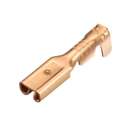 Heschen 2,8 mm Flachspleiß-Crimpklemmen, 100 Stück, nicht isoliert, 0,5 mm² bis 0,8 mm² Kabel