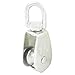 Aexit Stainless Steel Material Handling 15mm Dia Single Sheave Swivel Eye Rope Snatch Blocks Crane Pulley