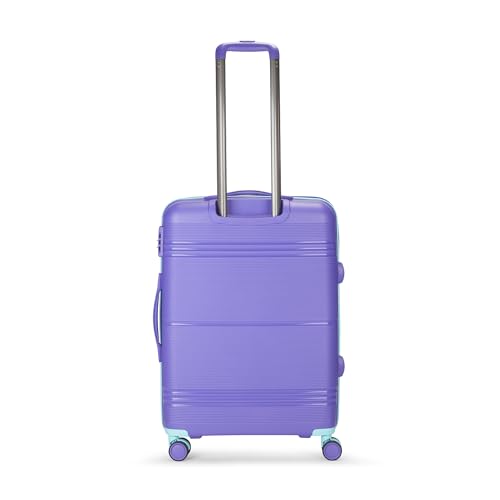 Image of Skybags Paratrip Medium Size Hard Luggage (67 cm) | Polypropylene Luggage Trolley with 8 Spinner Wheels| Purple Oppulence | Unisex