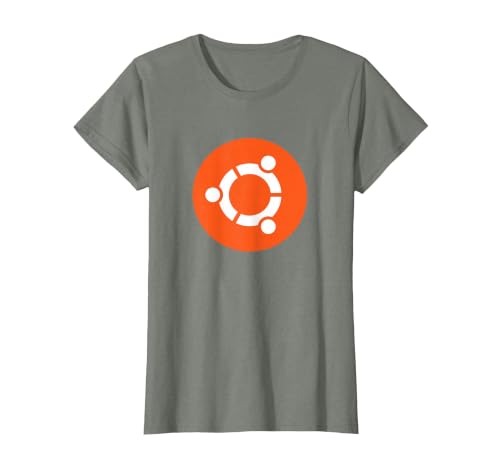 Ubuntu OS Linux Official Circle of Friends Logo T-Shirt, Women, Olive Heather, X-Large