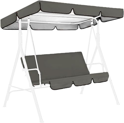 Cubierta de dosel de columpio impermeable lona de repuesto y juego de fundas de patio 2