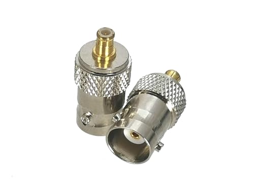 2 uds BNC Hembra Jack a MCX Macho Enchufe RF Adaptador Conector coaxial Recto
