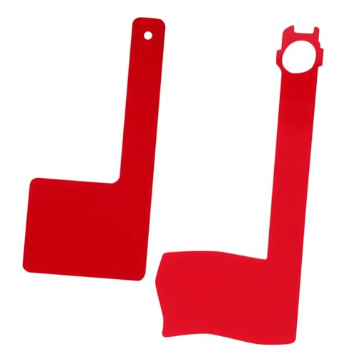 FONDOTIN 2 Piezas Bandera para Buzón Roja de Acrílico con Diseño Giratorio Indicador de Correo Resistente la para Ladrillo y Accesorio Exterior Versátil