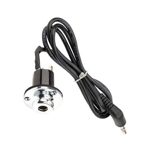 TOYANDONA Guitar End Pin Jack Socket 6.35mm Female 3.5mm Male End Pin Cable for Acoustic Guitars