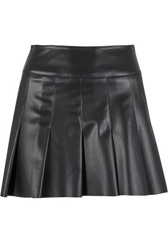 Jupe plissée noire Urban Classics en similicuir pour femme tendance - 6