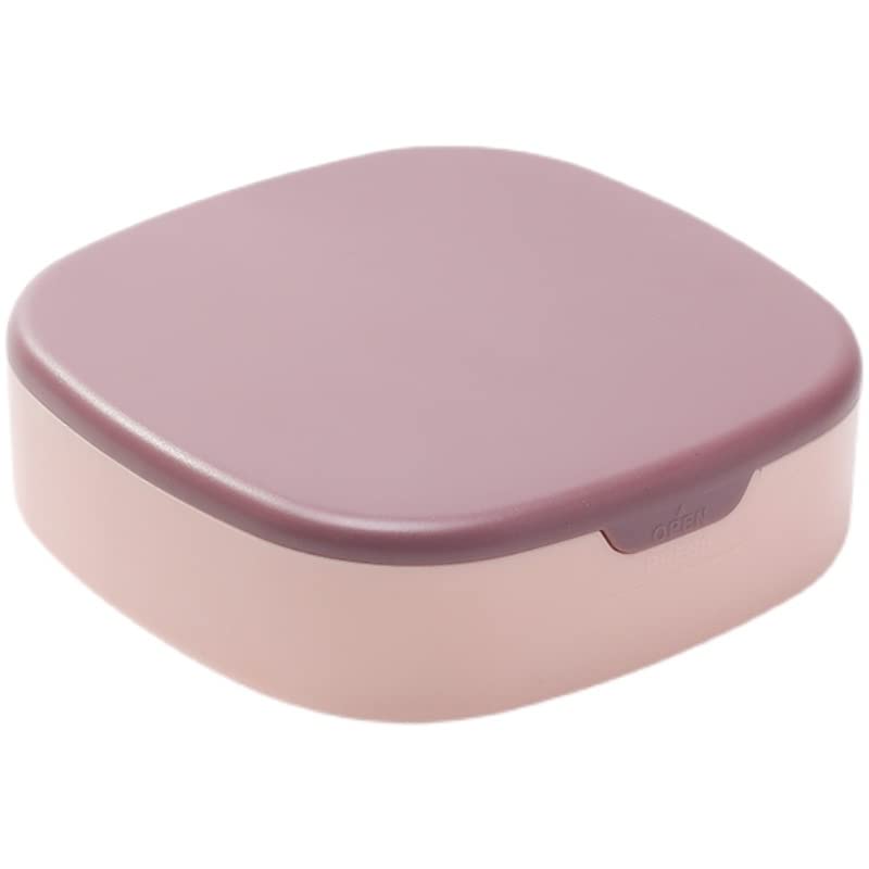 CHZJ Duoduo - Joyero portátil pequeño para anillos, aretes, collares, aretes, pintalabios, caja de almacenamiento a prueba de polvo, para el hogar (rosa)