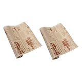 LOORGVEL 2 rollos Papel para Hornear Antigrasa de Alimenticio con Diseño Vintage de Papel Absorbente para Snacks y Bandejas de Cocina para Hornear y Envolver Alimentos