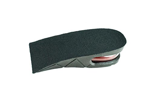 Black Adjustable Breathable Increase Taller Shoe Insole Lift Air Cushion Invisible Height Increase Half Elevator Heels Inserts Shoe Pads for Women Men (1 Layer- 1.18" Height)