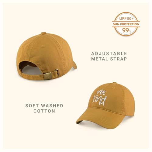 Image of ChoKoLids Be Kind Fashion Dad Hat Cotton Baseball Cap Polo Style Low Profile