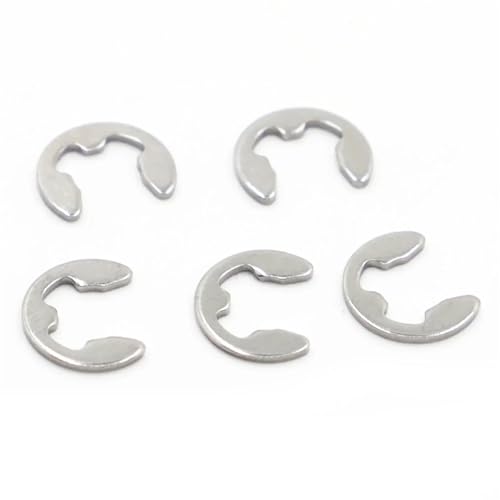 Mdingbao-V[bV[ M1.2-M15 Snap Collar E Type Clip Circlip Black Manganese 304 Stainless Steel Shaft Bearing Retaining Ring Spli