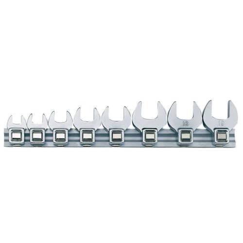 Image of Teng Tools 8 Piece 3/8 Inch Drive Metric Crow Foot Wrench Set - M3808MM