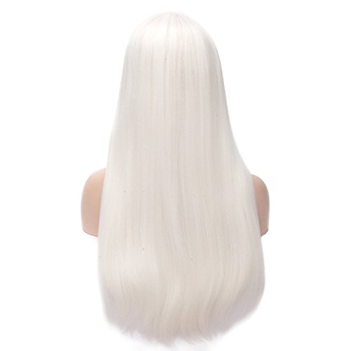 YEESHEDO Wigs Long Natural Straight Middle Part White Color Wig Heat Resistant Realistic Synthetic Daily Party Wig for Women - Image 4