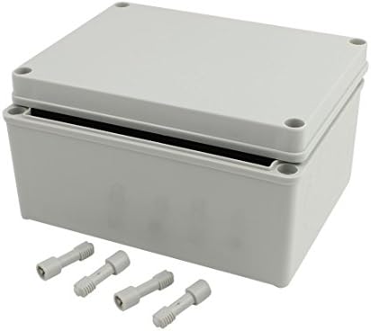 uxcell 200mm x 150mm x 100mm Dustproof IP65 Junction Box DIY Case Enclosure Gray