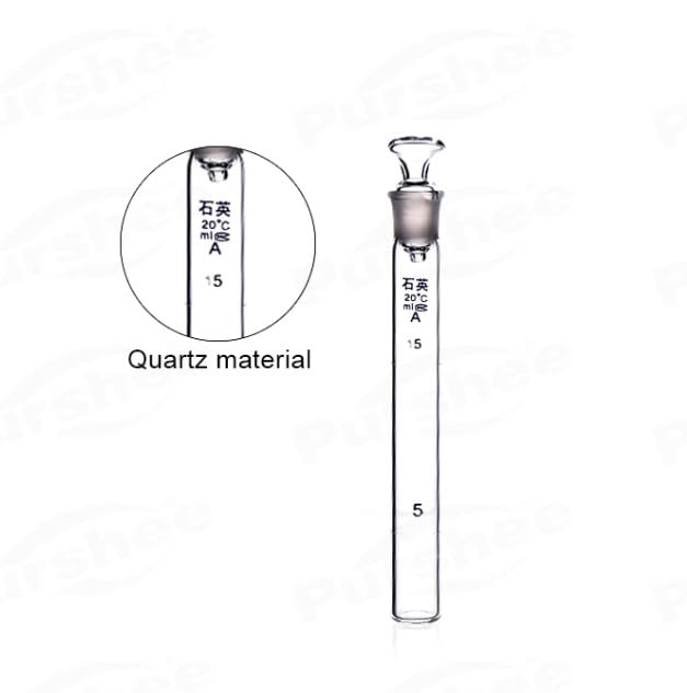 Kwarcowa probówka laboratoryjna o pojemności 15 ml z pokrywką — materiał JGS-2 odporny na wysokie temperatury