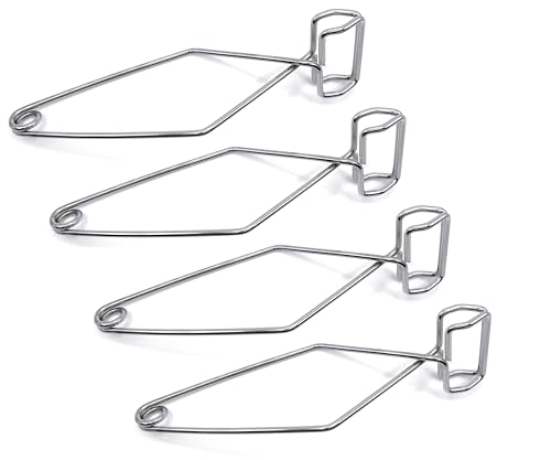 Dunrite Instruments Test Tube Clamps, 4-Pack, 5 Inch, Laboratory, Biology, Chemistry, Stoddard Tongs...