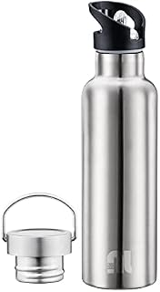 nicelock Insulated Stainless Steel Water Bottle 750ml Double Walled Vacuum Leakproof Reusable Metal Drinking Bottle with Standard & Straw Lid for Sports Gym Cycling Camping Fishing Keep Cold / Hot