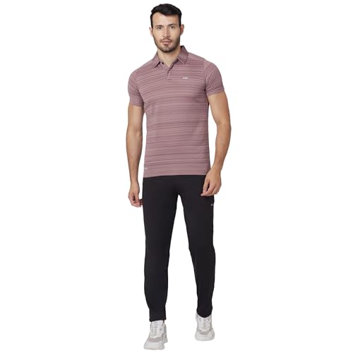 Image of berge' Mens Polyester Dry Fit Collar Wave Stripe Polo Tshirts for Men, Quick Drying & Breathable Fabric, Gym Wear & Workout Tees|Collar Tshirt for Men|Slim Fit Half Sleeve Tshirt|Polo Neck Tshirts