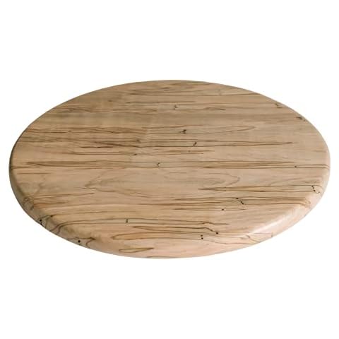 Handmade Ambrosia Maple Wood Lazy Susan 16", Dining Room Turntable Centerpiece, Modern Farmhouse Kitchen Decor Cover