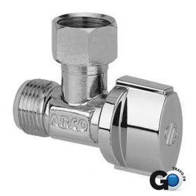 robinet d'arrêt - wc - equerre - 1/4 de tour - diamètre 12 x 17 - nf - arco nf741u