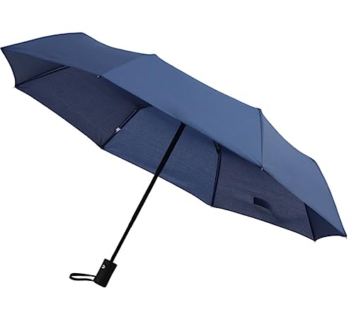 Paraguas automático masculino ideal para días de lluvia y viento fuerte en la ciudad
