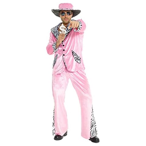 Disfraz Años 70 Hombre Rosa Talla L Cover