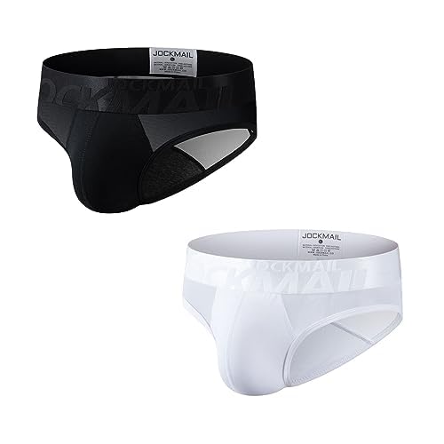 JOCKMAIL Mens Underwear Briefs Men's Cotton Low Rise Briefs Moisture-Wicking Underwear for Men