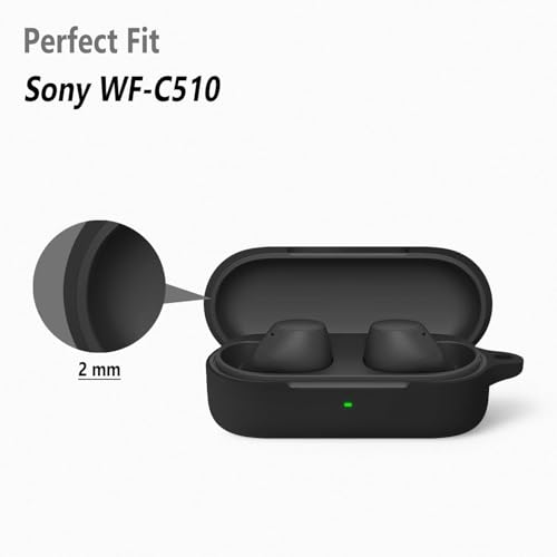 Image of Hamper Protective Case Cover for Sony WF-C510 Truly Wireless in-Ear Bluetooth Earbuds (White)