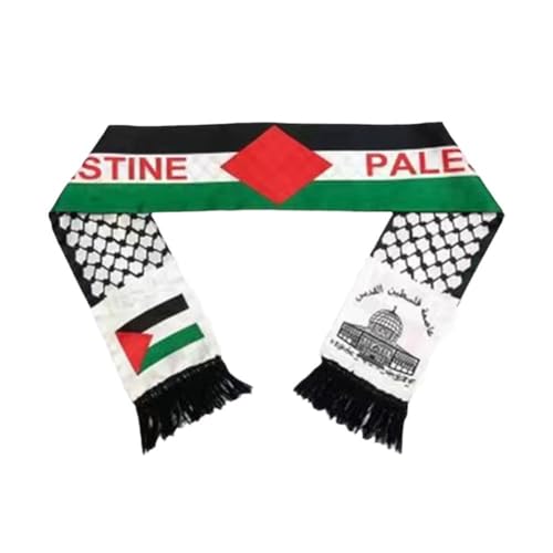 Palestine Flag Scarf,Palestine Flag Shawl Sash Stole Wraps Scraf,Double Side Scarf Palestine Satin Scarf,for Women Men