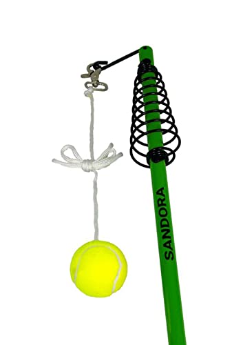 Sandora 25030 Circletennis - Twistball - 3-teilig grün/gelb für tollen Garten Spielspaß und jegliche Freizeitaktivität für Camping und Unterwegs EIN absolutes Kindervergnügen