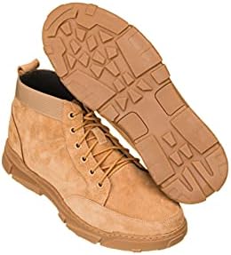 CALTO Men's Invisible Height Increasing Elevator Shoes - Nubuck Desert Tan Lace-up Work Boots - 2.9 Inches Taller - K50131- Size 11 D(M) US | Image 4