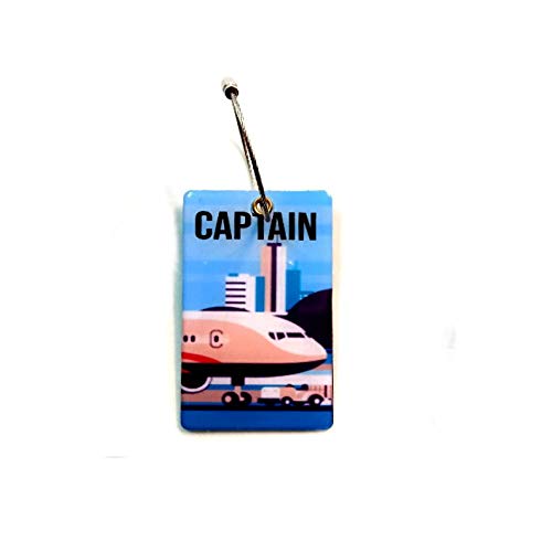 Pilot Blue White 3D Bag tag for Captain Pilot-image-10