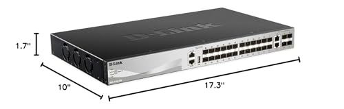 Image of D-Link 30-Port Gigabit Ethernet Switch, Lite Layer 3 Stackable Managed, 24x SFP Ports, 2X 10GBase-T, 4X 10G SFP+ Ports (DGS-3130-30S)