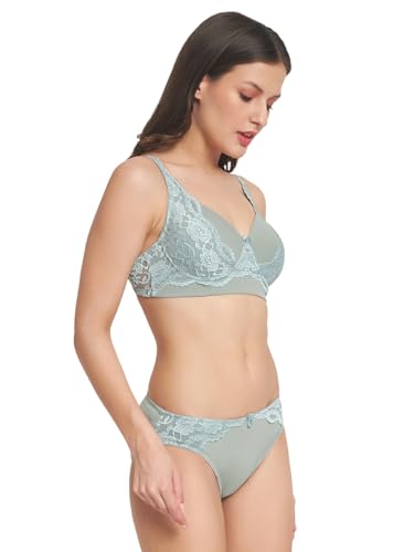 Image of Full Coverage Comfortable Wireless Padded Bra and Hot Panty Set for Women's and Girls