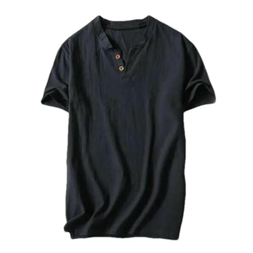 Chemise d'été manches courtes homme col vintage minimaliste