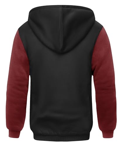 Image of SCODI Hoodies for Men Heavyweight Fleece Sweatshirt Zip Up Thick Jacket