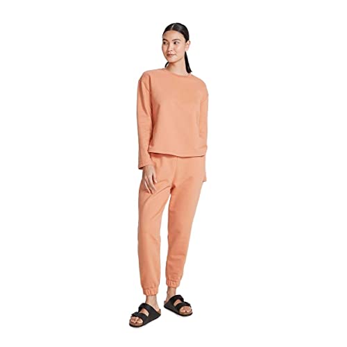 Blusa Básica Feminina Em Moletom Sem Pelúcia Marrom XG